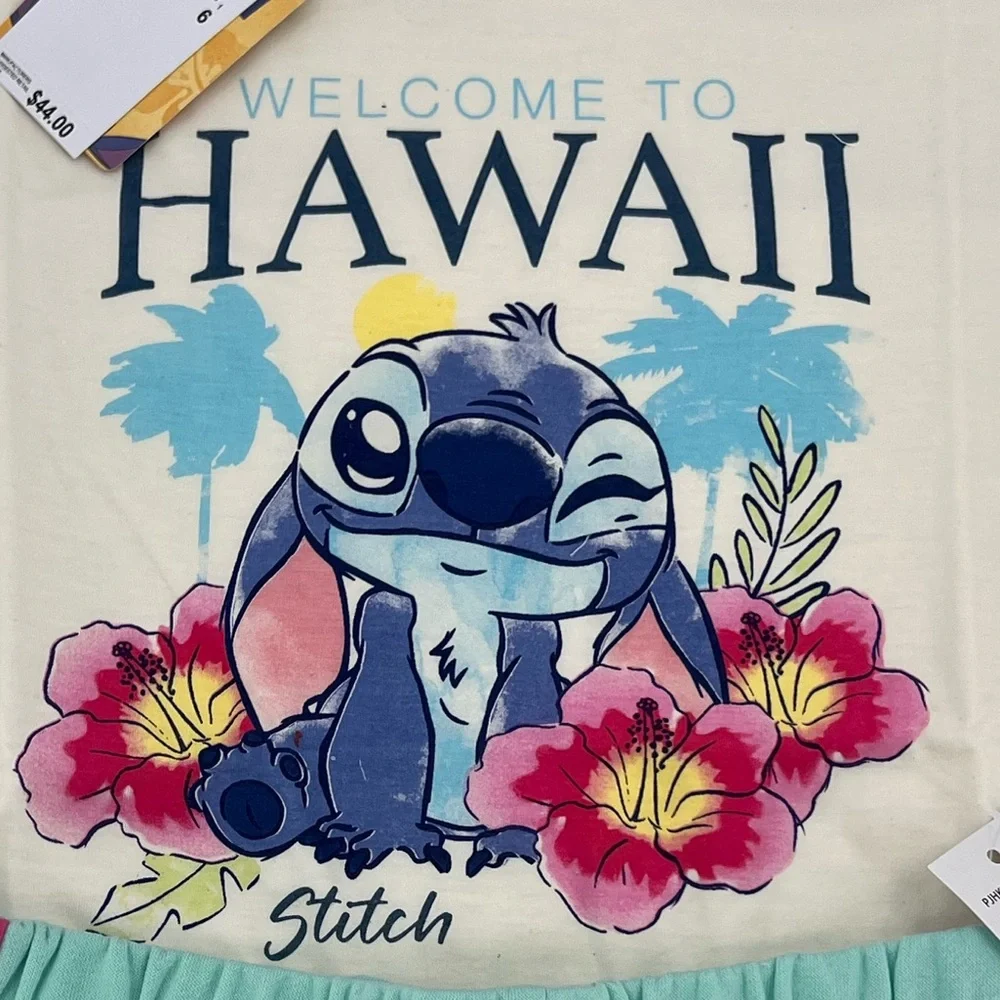 Disney 2-Piece Stitch Kauai Chief Cotton T-Shirt and French Terry Shorts Set